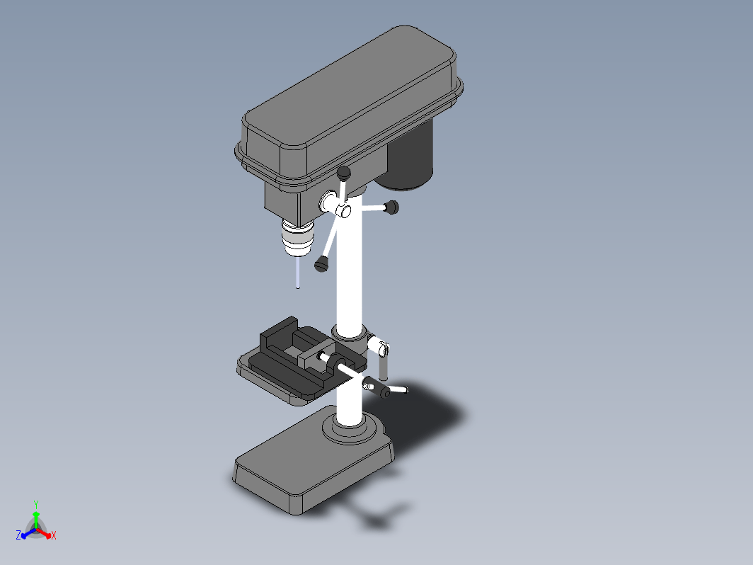 钻床三维模型