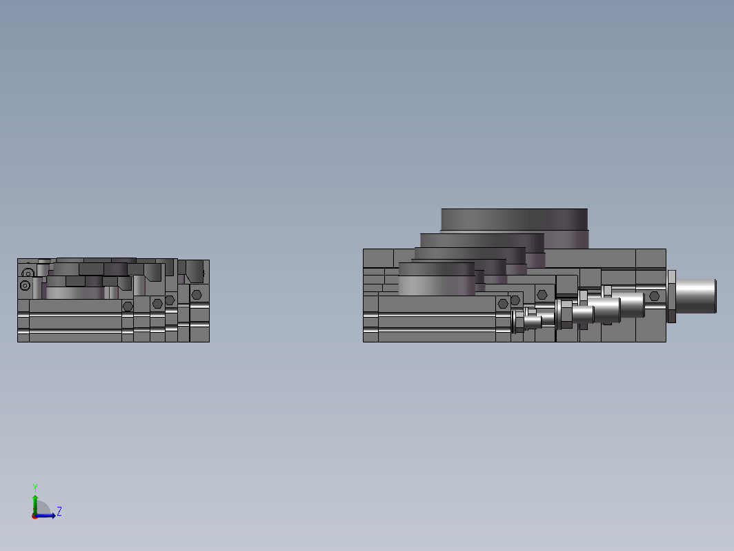 旋转气缸3D