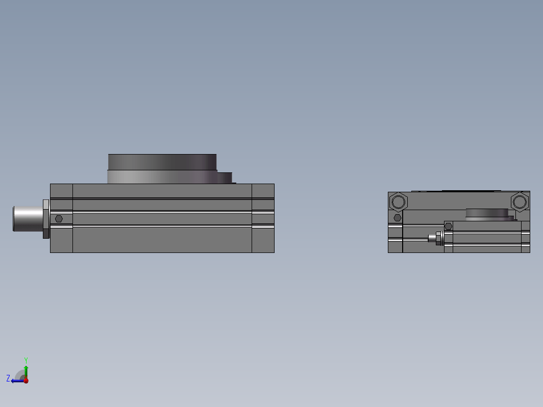 旋转气缸3D