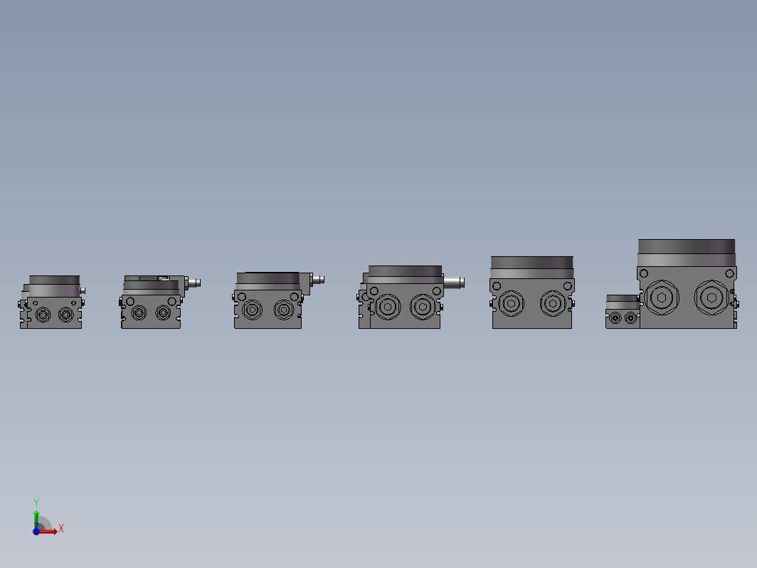 旋转气缸3D