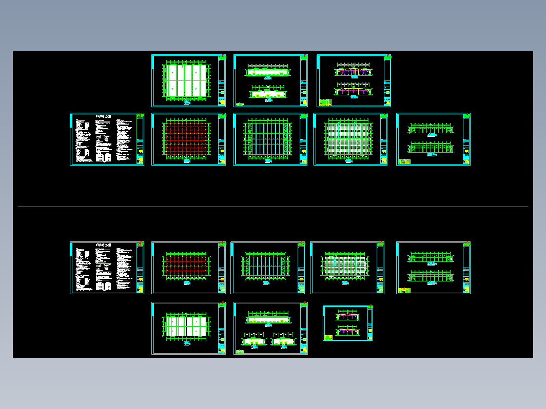 某公司67米x54米钢结构工程CAD