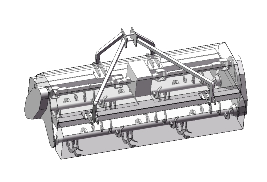 双轴灭茬旋耕机设计含CAD图纸+solidworks三维模型+说明书