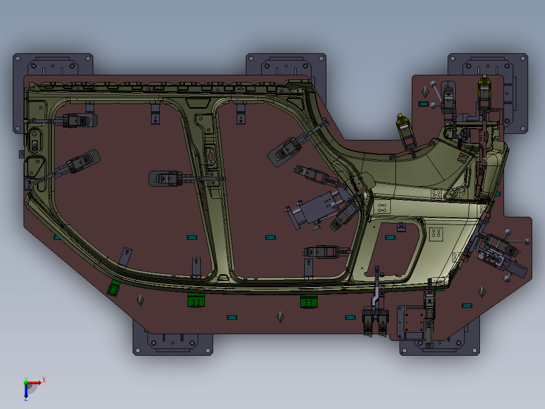 【1669】奔驰侧围外板焊接夹具