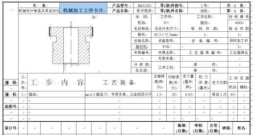 工艺夹具-X6232C齿轮加工工艺及其齿轮夹具和刀具设计缩略图