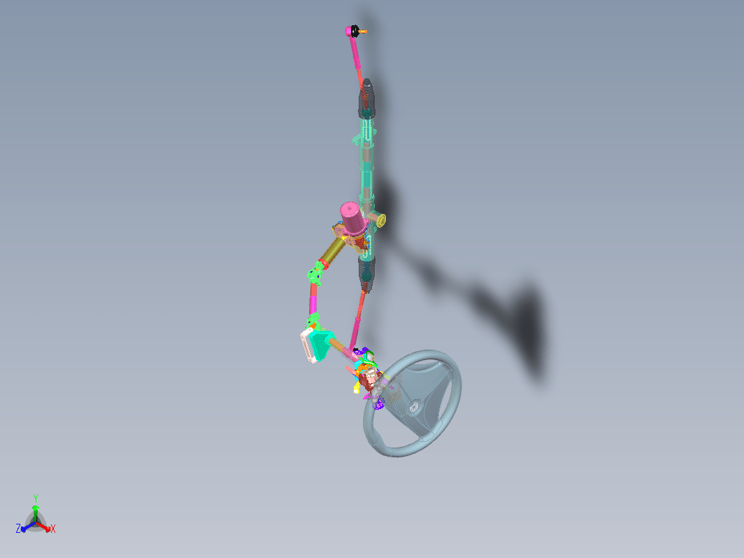 汽车方向机总成模型
