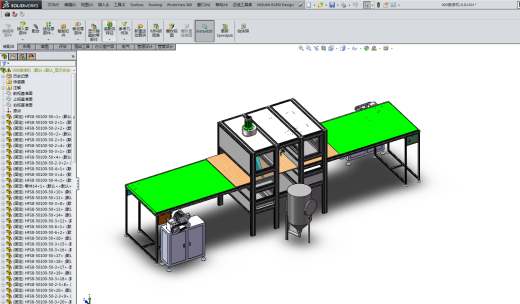 全自动木板喷漆机设计三维SW2014带参+CAD+说明书