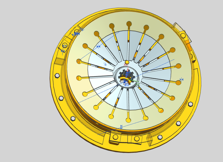 福克斯膜片弹簧离合器设计三维UG8.0带参+CAD+说明书