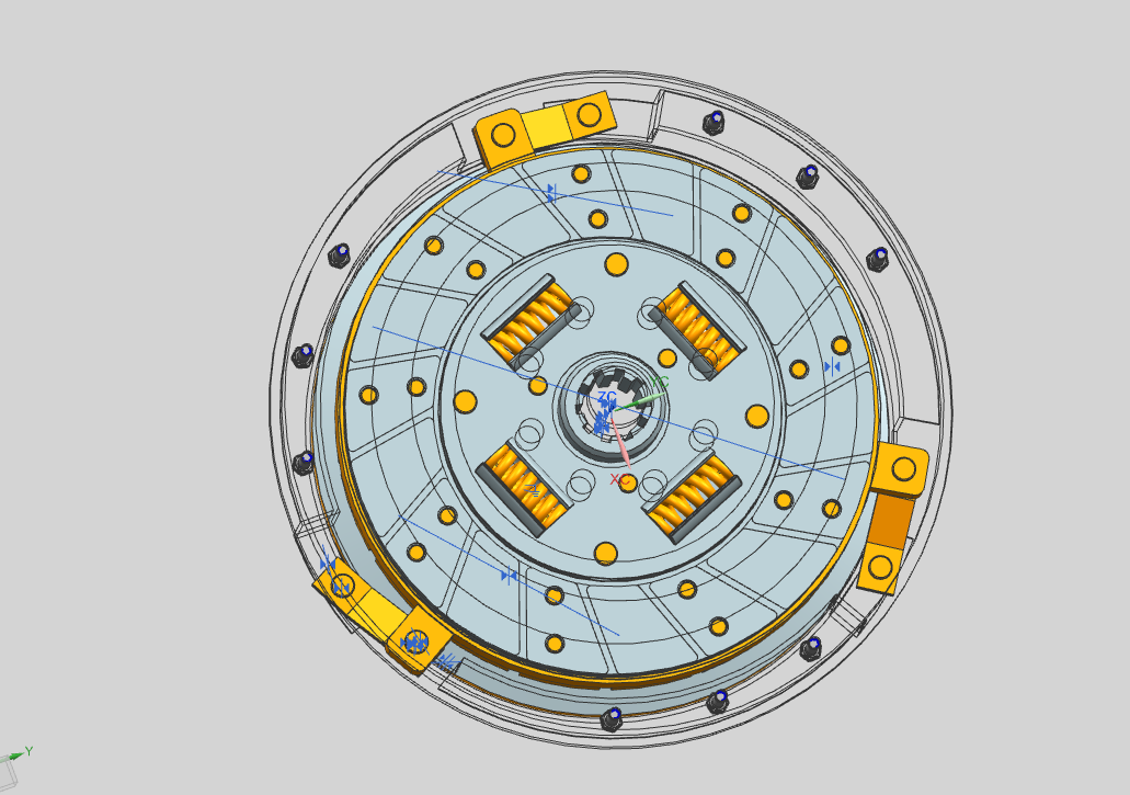 福克斯膜片弹簧离合器设计三维UG8.0带参+CAD+说明书