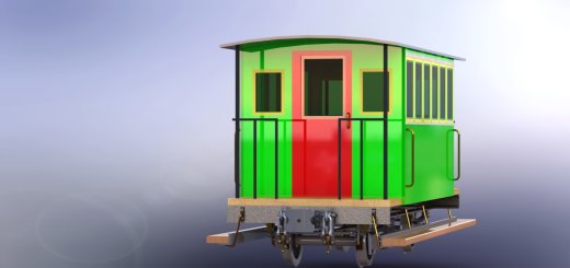 近代蒸汽客运车厢模型3D图纸 Solidworks设计 附工程图缩略图