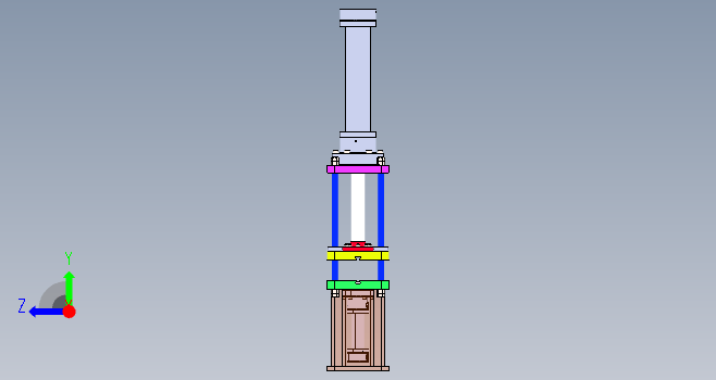 16吨液压机三维模型