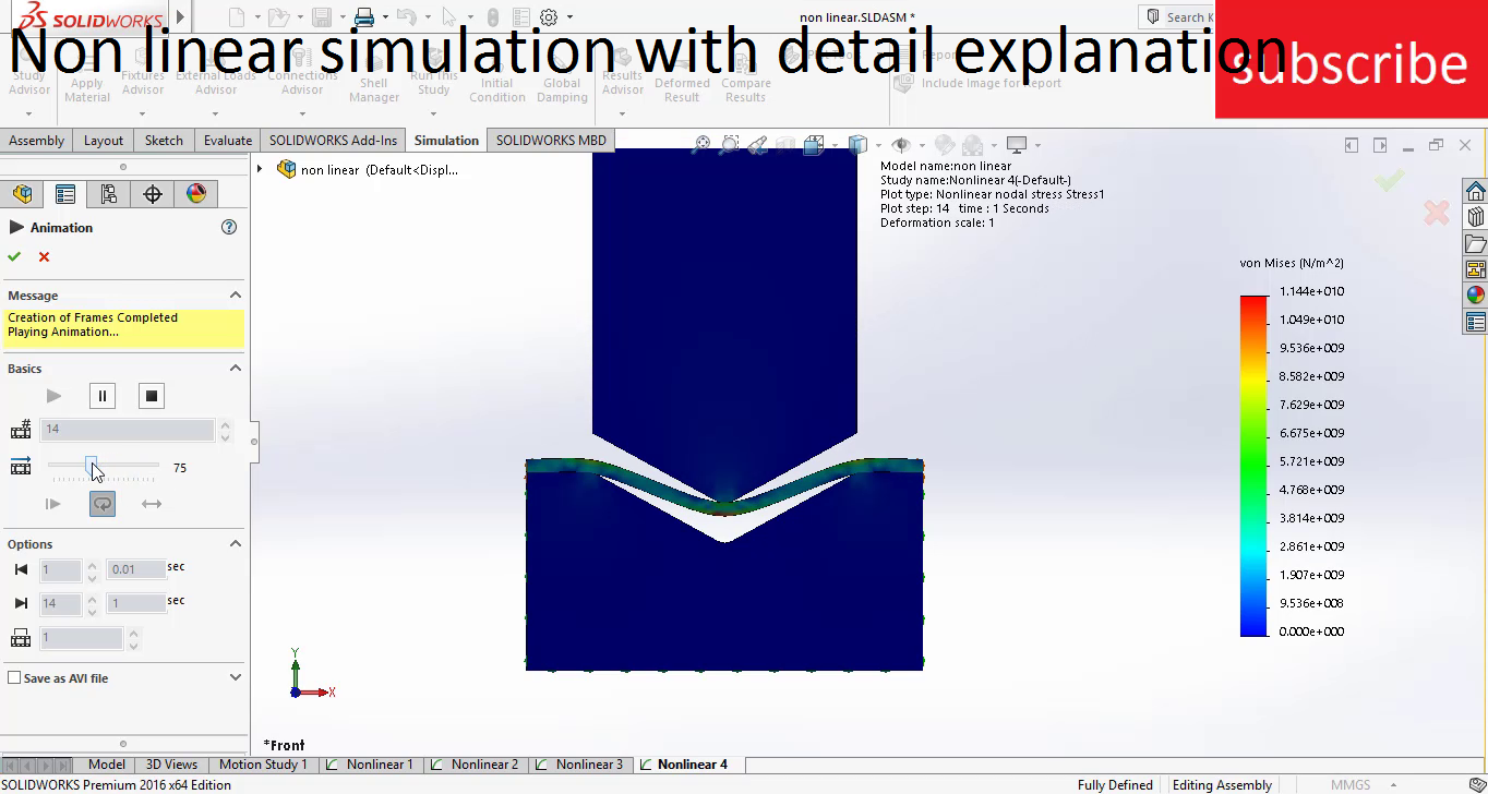 SOLIDWORKS 中的非线性仿真与扩展