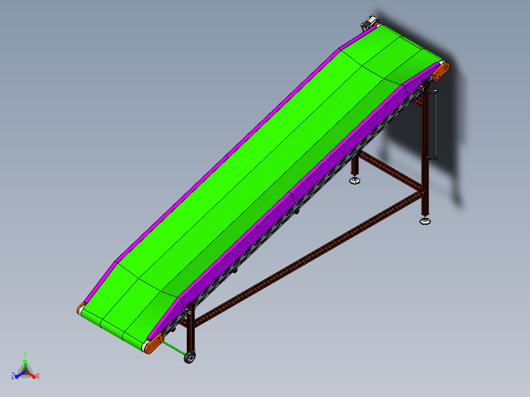 40x80型材框架倾斜皮带输送机