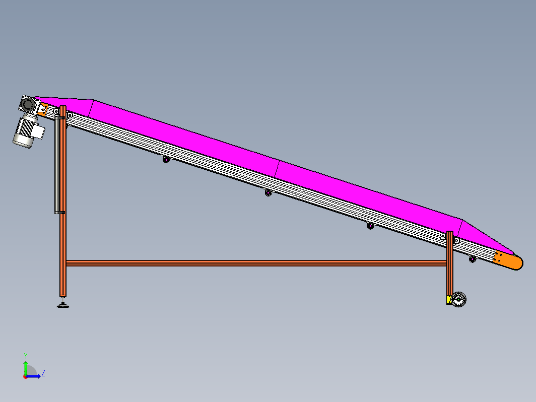 40x80型材框架倾斜皮带输送机