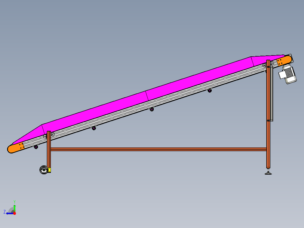 40x80型材框架倾斜皮带输送机