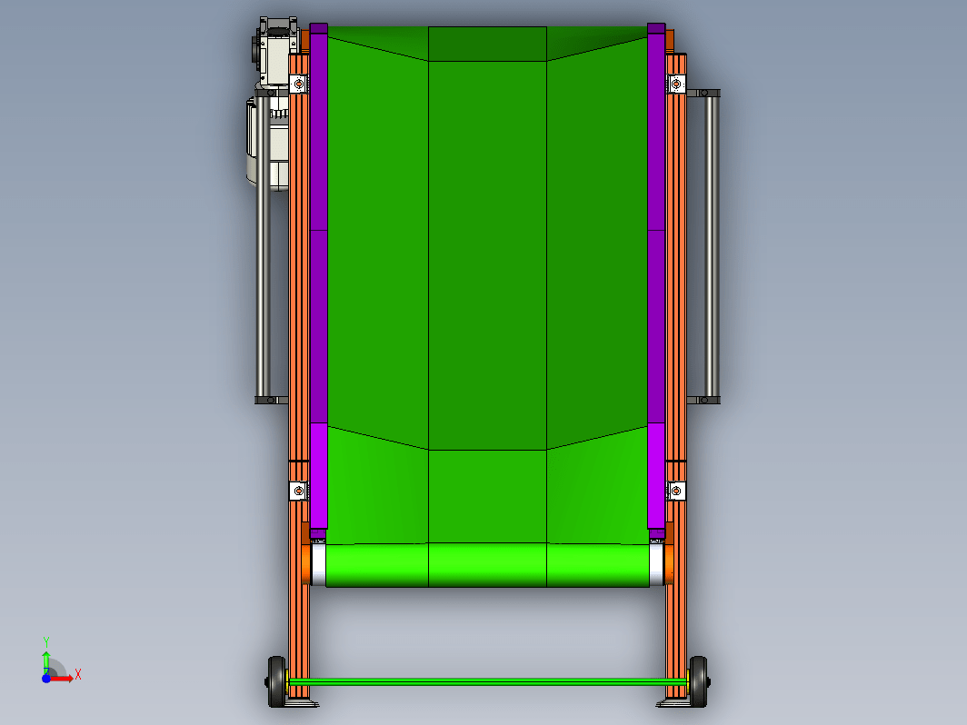 40x80型材框架倾斜皮带输送机