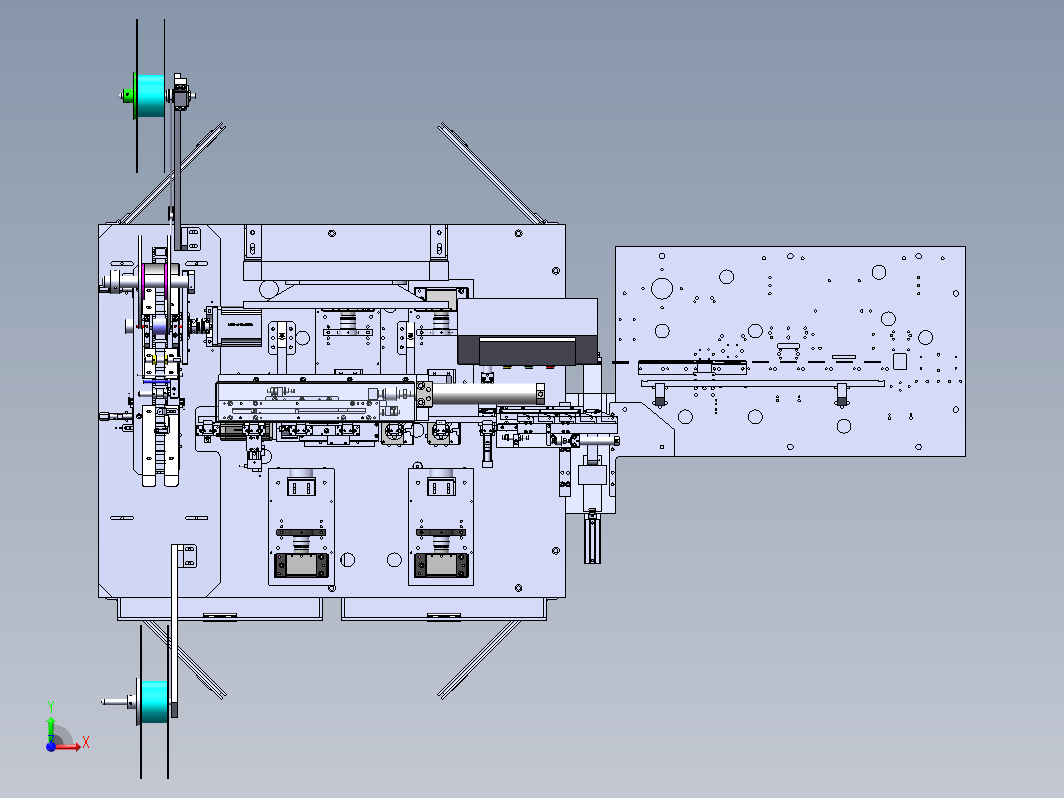 SATA7+6PIN自动检测包装机包括对接组装机进料，吸取移位，CCD检测平面度，包装载带