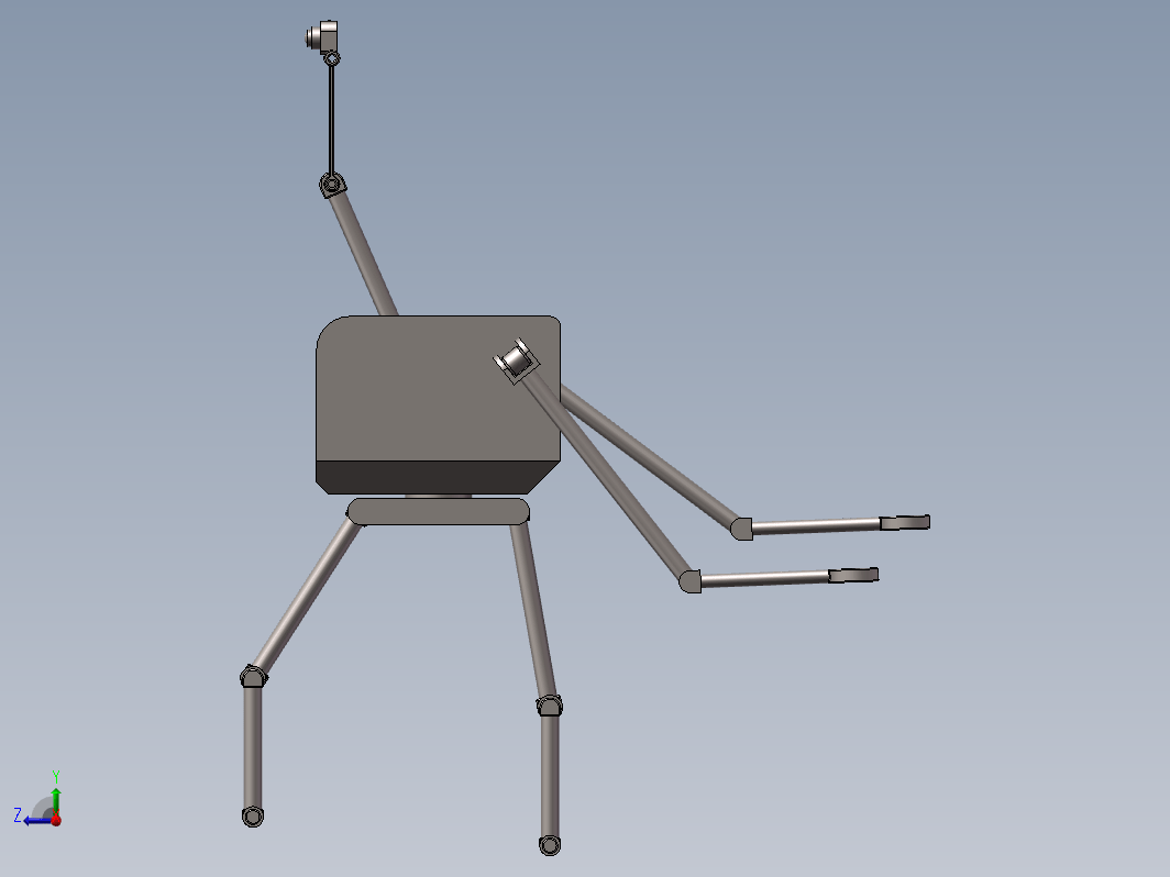 步行机器人简单连杆机构设计