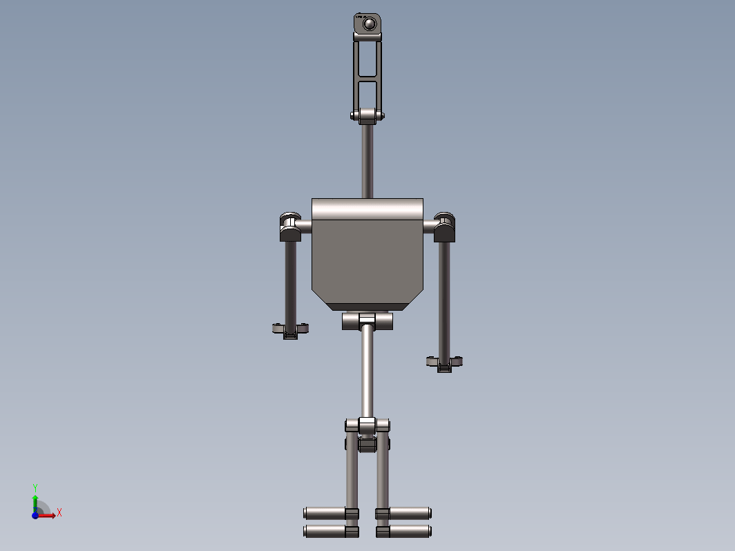步行机器人简单连杆机构设计