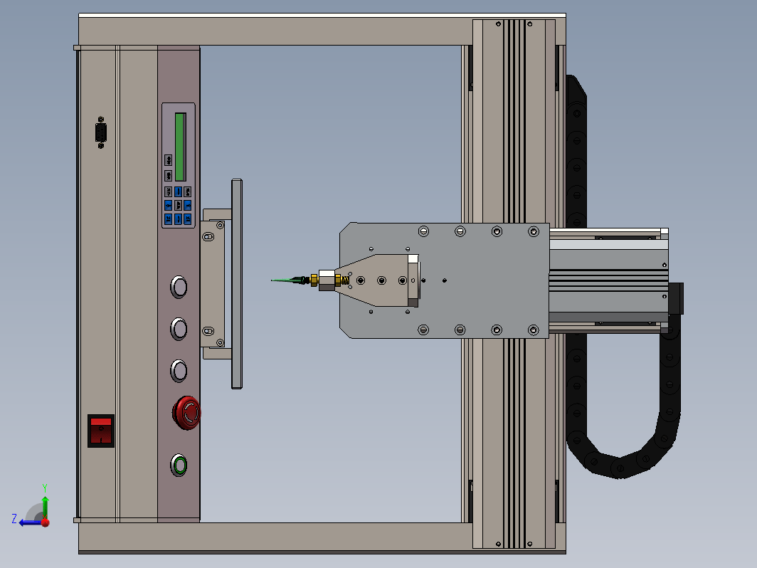 桌面式三轴自动点胶机SolidWorks设计三维SW2011带参