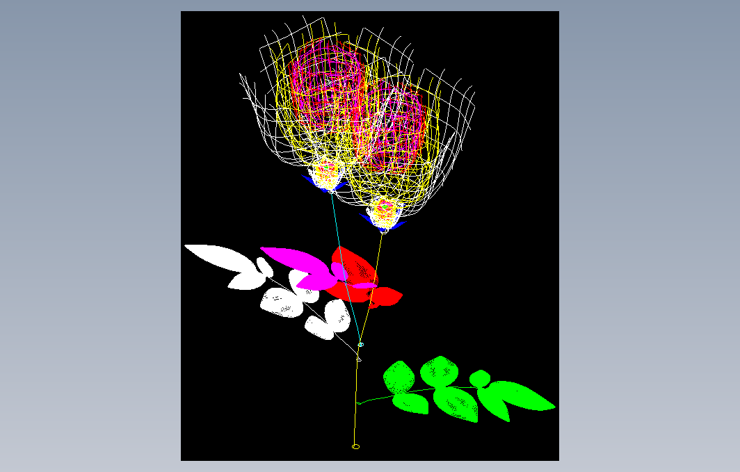 CAD三维玫瑰花