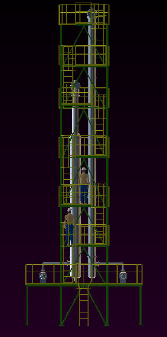 带有顶部冷凝器和再沸器的蒸馏塔缩略图