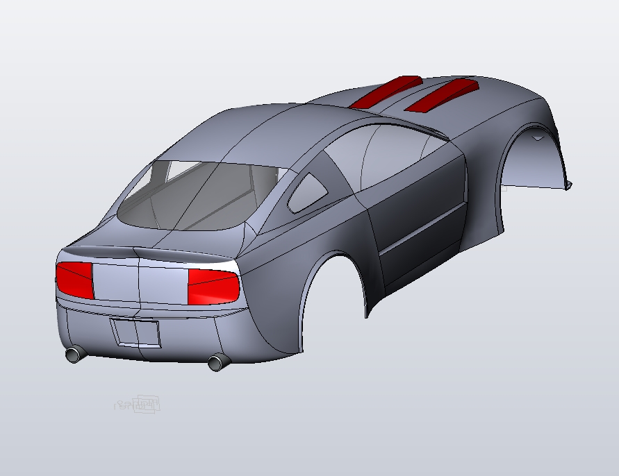 跑车壳体钣金生产模型设计