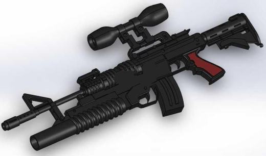 45汤姆逊M1A1冲锋枪SW设计
