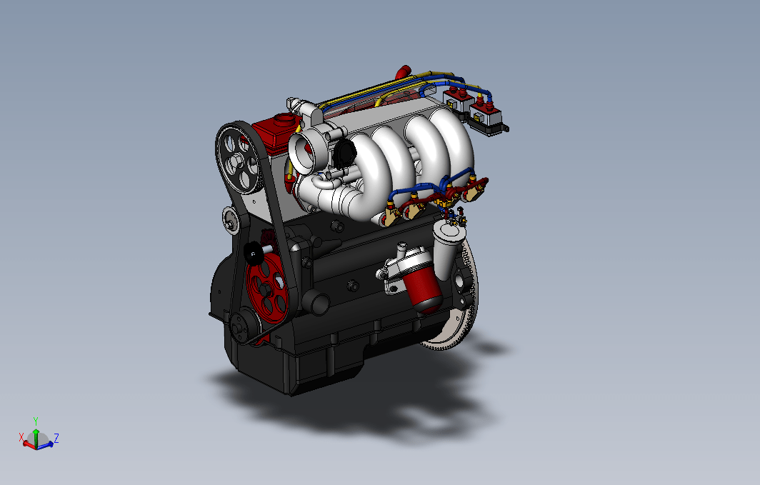 【311】四缸发动机SW设计