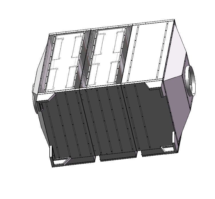 20000风量活性炭吸附箱模型三维SW2018带参