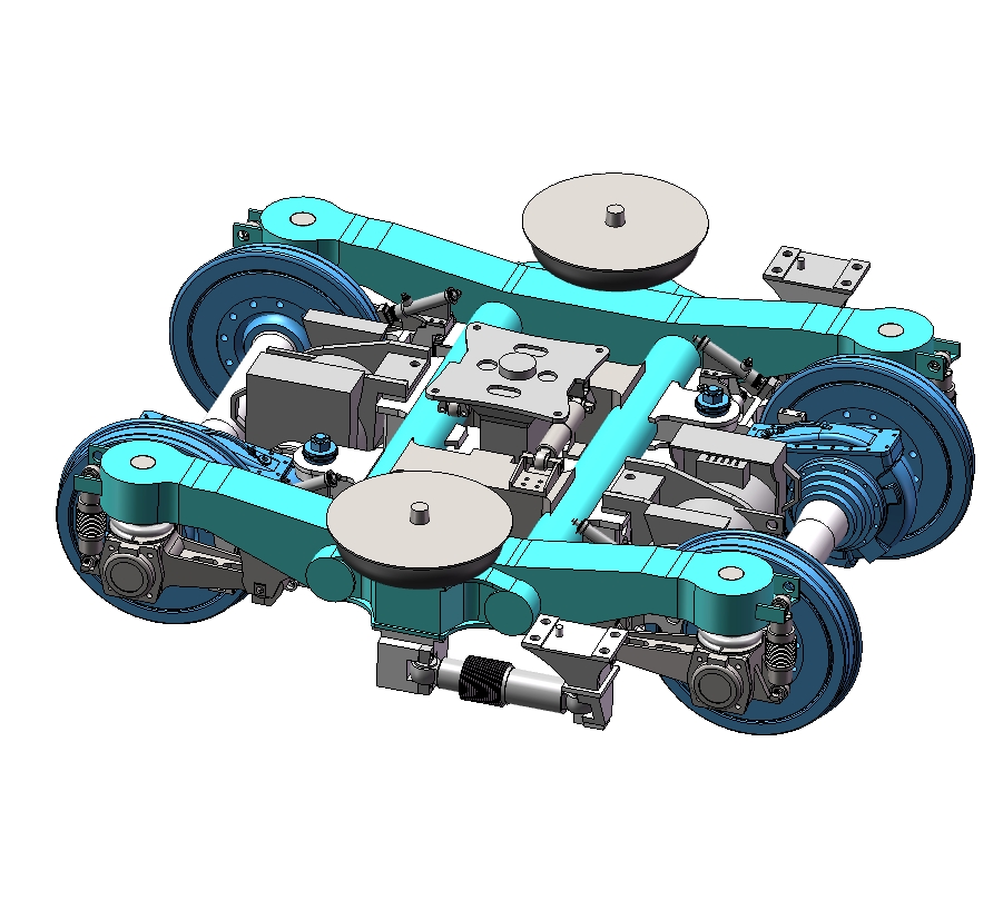 CRH2动车转向架系统三维SW2018带参