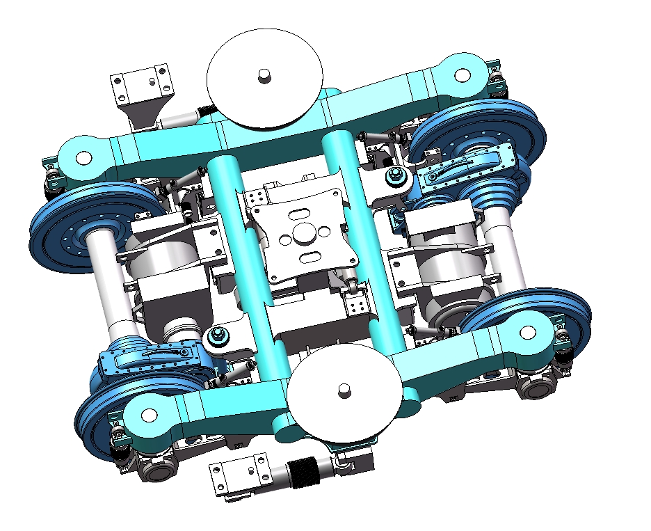 CRH2动车转向架系统三维SW2018带参