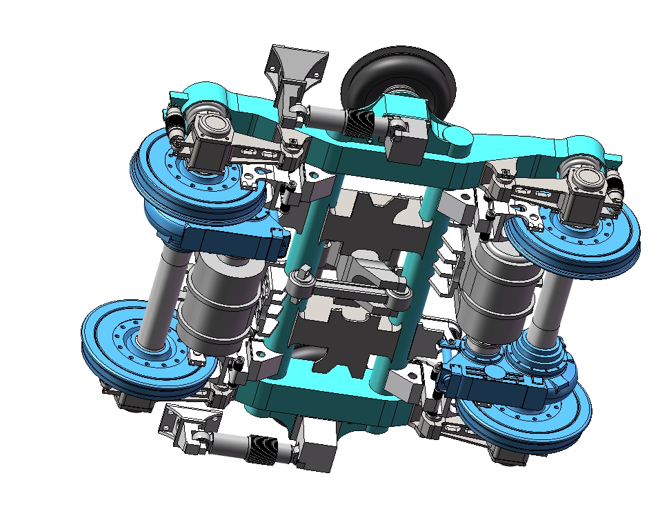 CRH2动车转向架系统三维SW2018带参