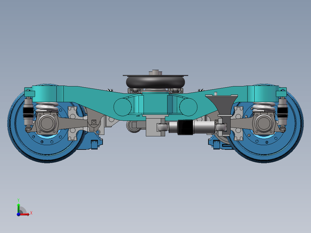 CRH2动车转向架系统三维SW2018带参