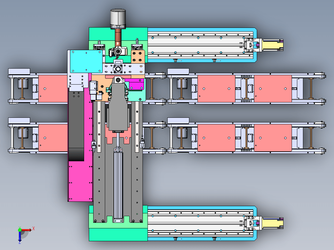 自动化三轴钻孔拉钉作业机构