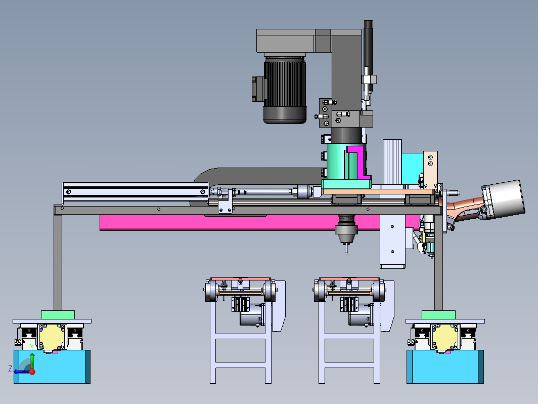 自动化三轴钻孔拉钉作业机构