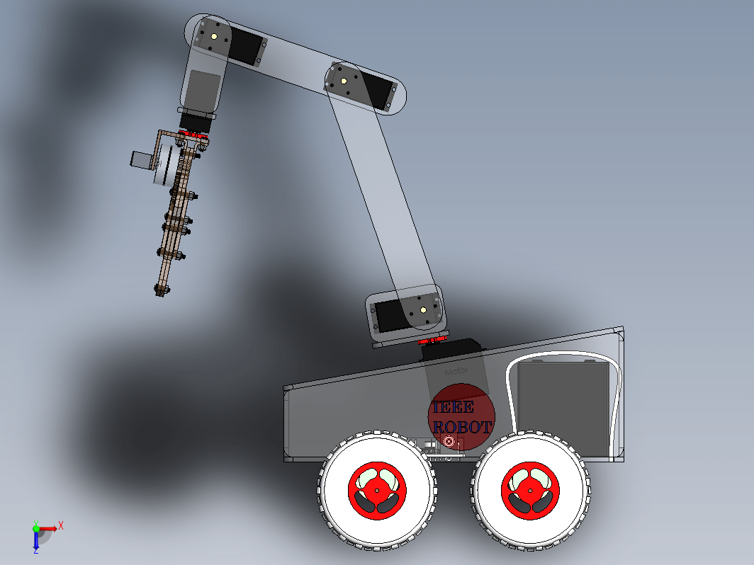 夹爪机械臂机器人3D数模图