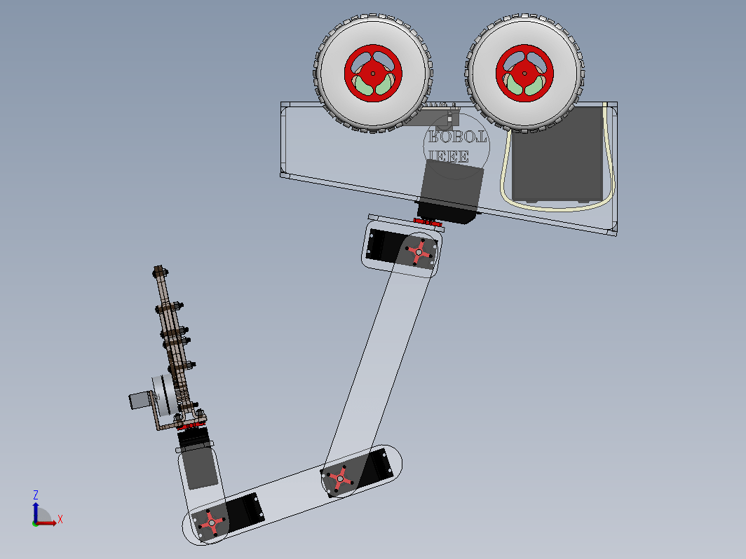 夹爪机械臂机器人3D数模图