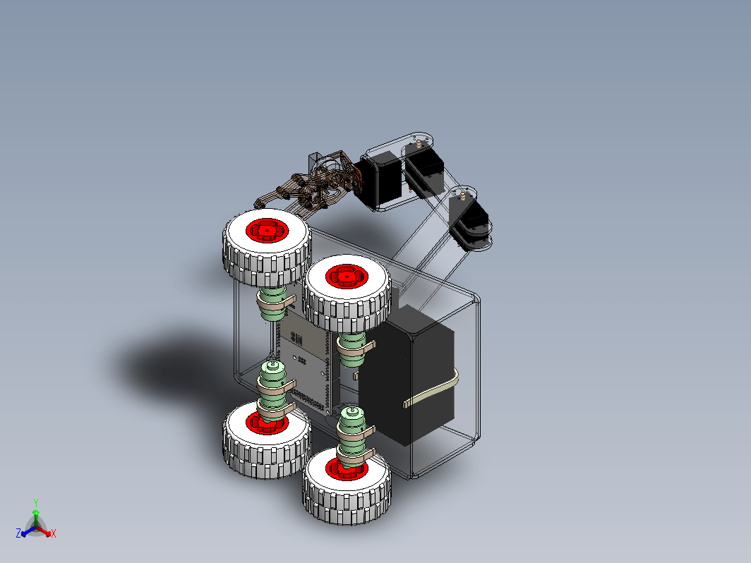 夹爪机械臂机器人3D数模图