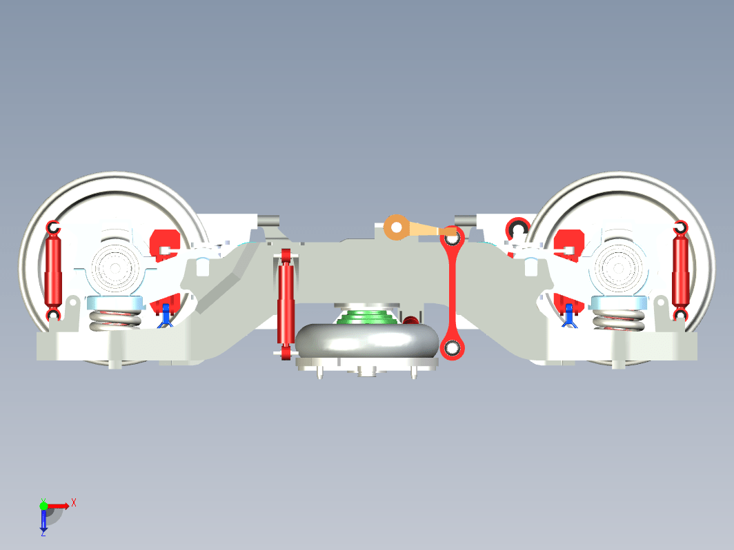 地铁车辆转向架三维