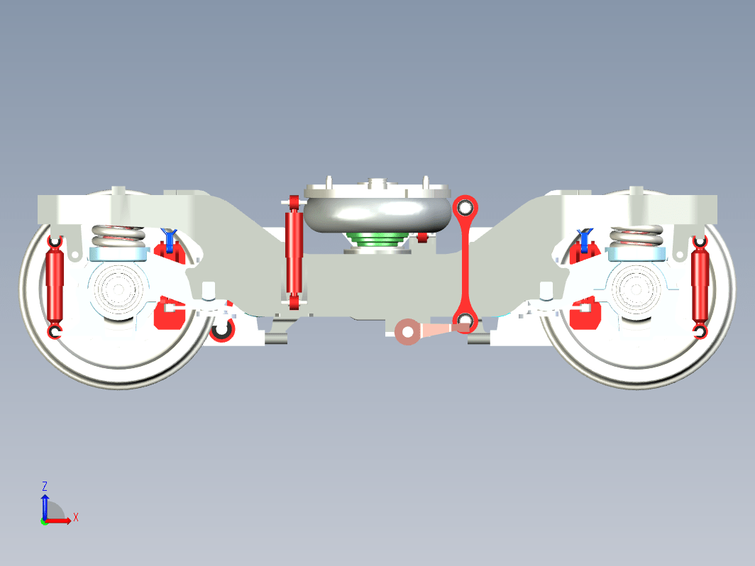 地铁车辆转向架三维