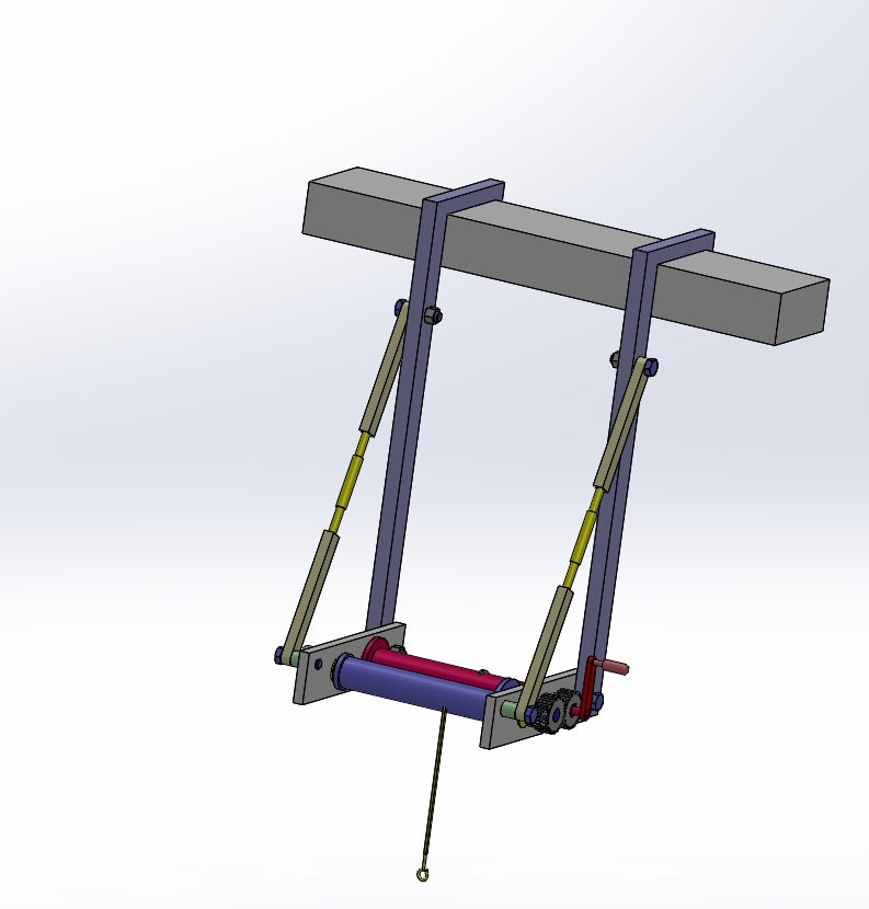 机械式高空逃生器设计三维SW2016带参+CAD+说明书