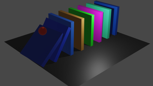 Blender 中的多米诺骨牌动画