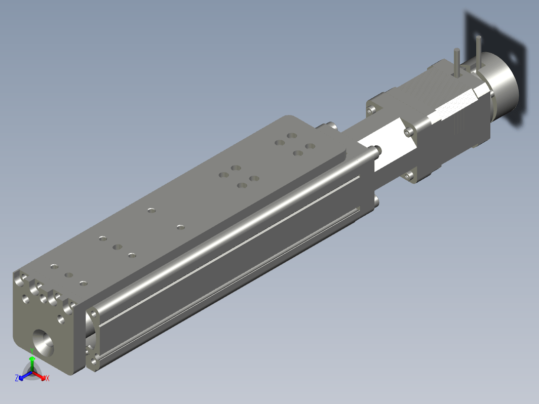 C25-100-1210-D-S42-L紧凑型电动缸 导轨导向推杆 缸径25mm