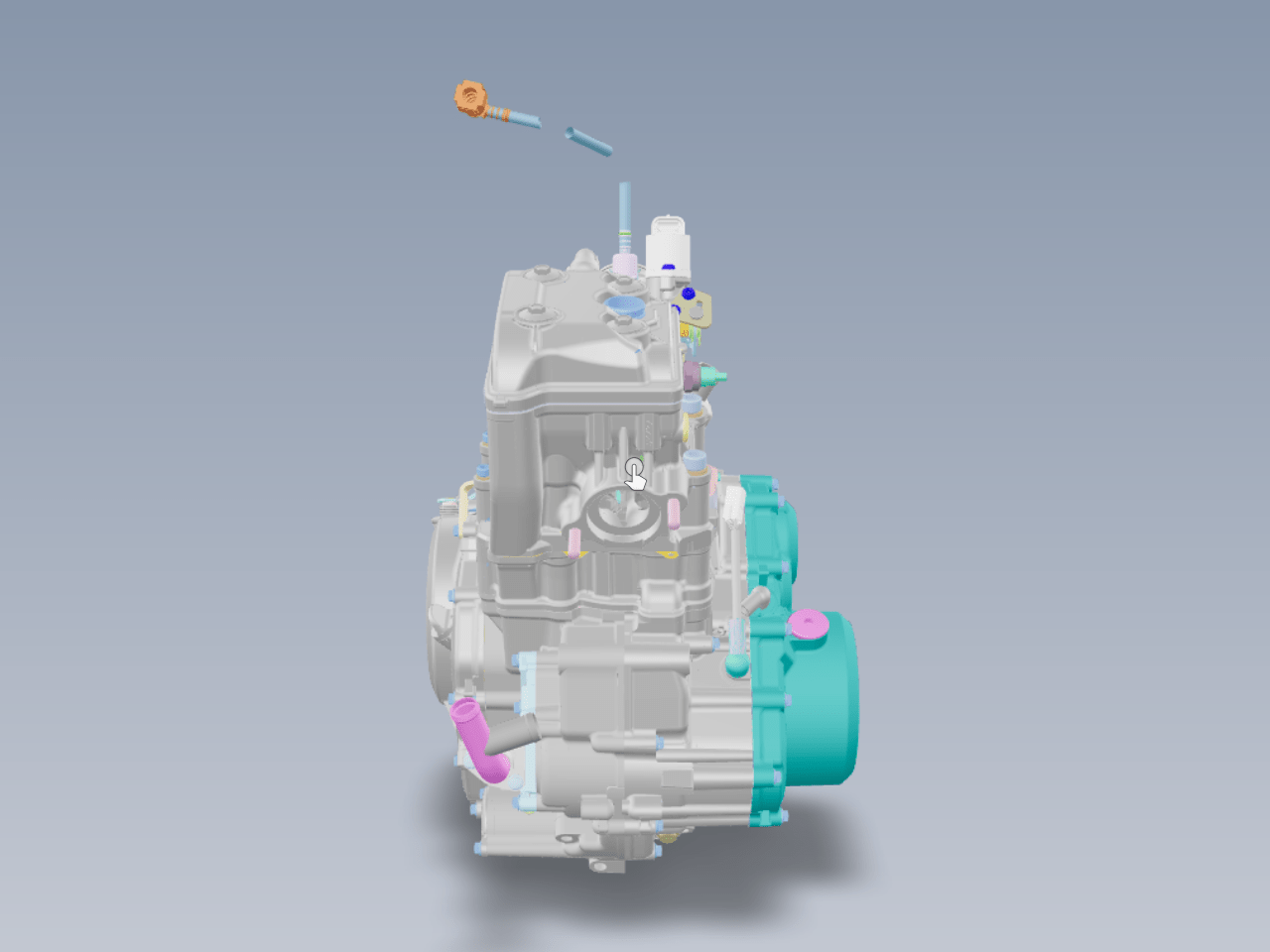 KTM 250摩托车发动机