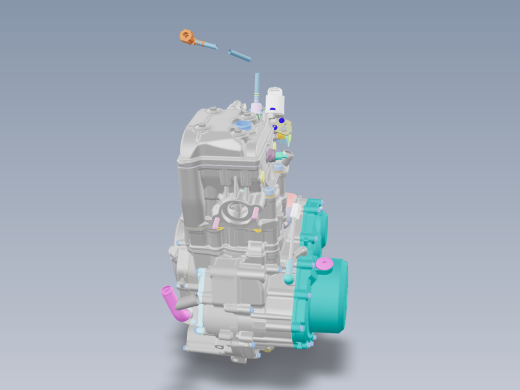 KTM 250摩托车发动机缩略图