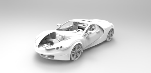 适合3D打印机的跑车缩略图