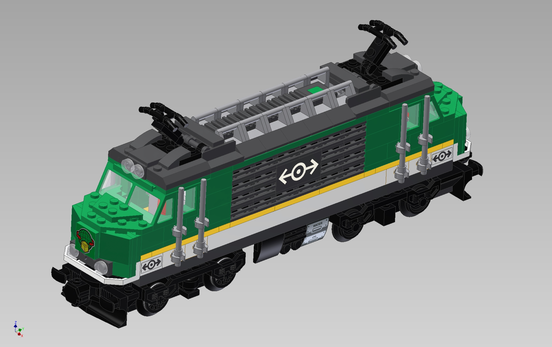 60198货运轨道火车拼装模型