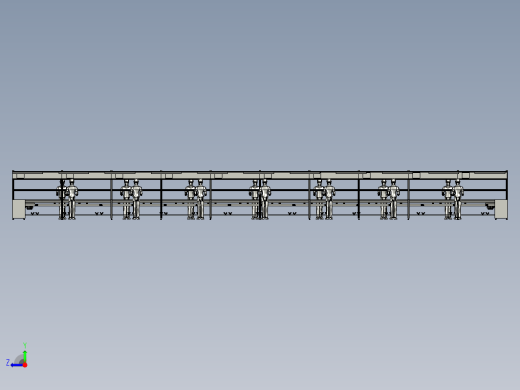 倍速链生产线 3D模型（SolidWorks设计，提供step(stp)_Sldprt文件）缩略图