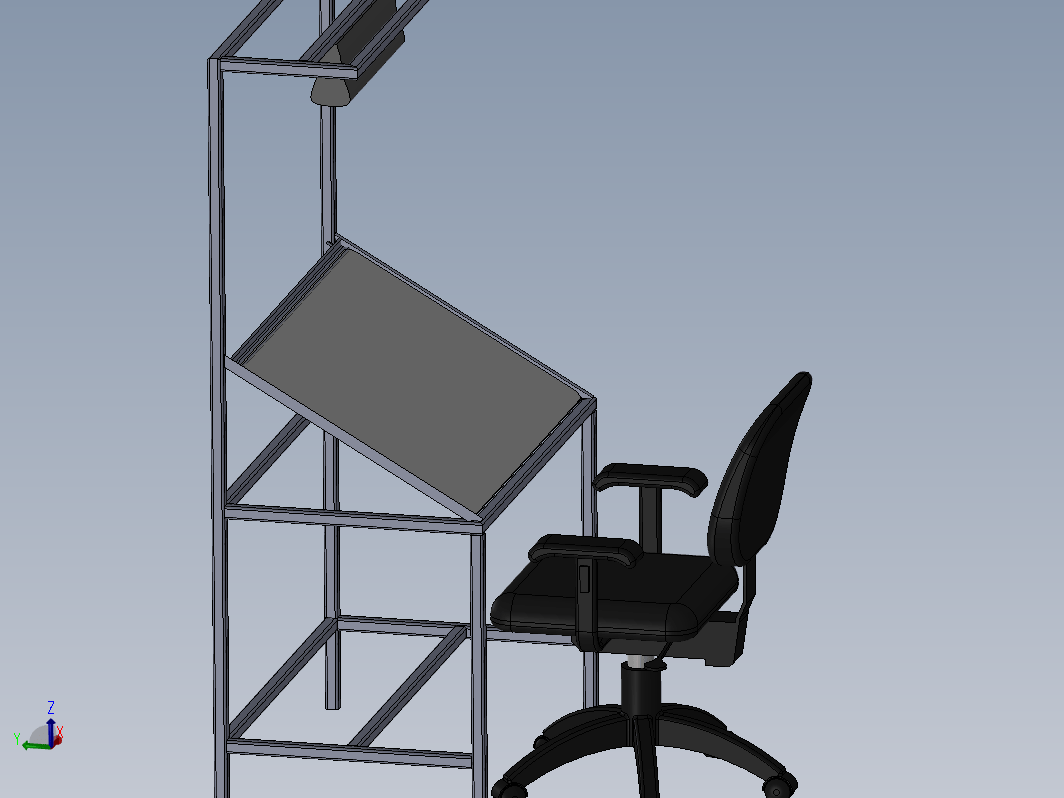 旋转工作椅和工作台