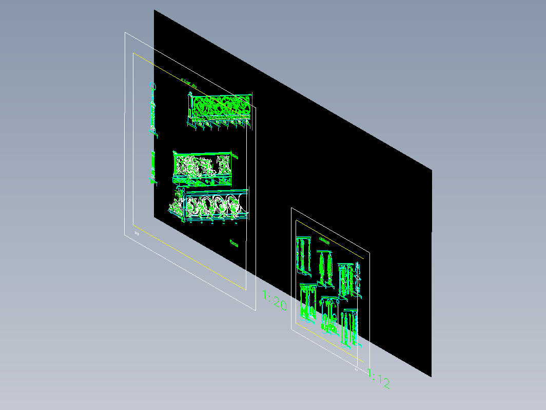 铁艺楼梯栏杆图块